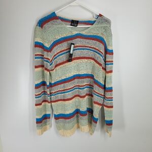 Mark Alan Striped V-neck Sweater